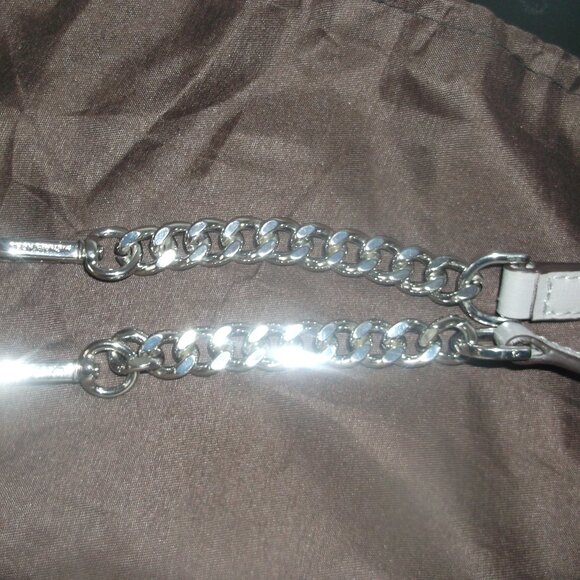 Michael Kors Soft Leather Hand Bag in Cream with Grey Snake (look) Top Handle - Picture 10 of 12